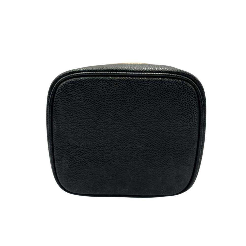 CHANEL Black Caviar Leather Logo Vanity Bag - Picture 5 of 10